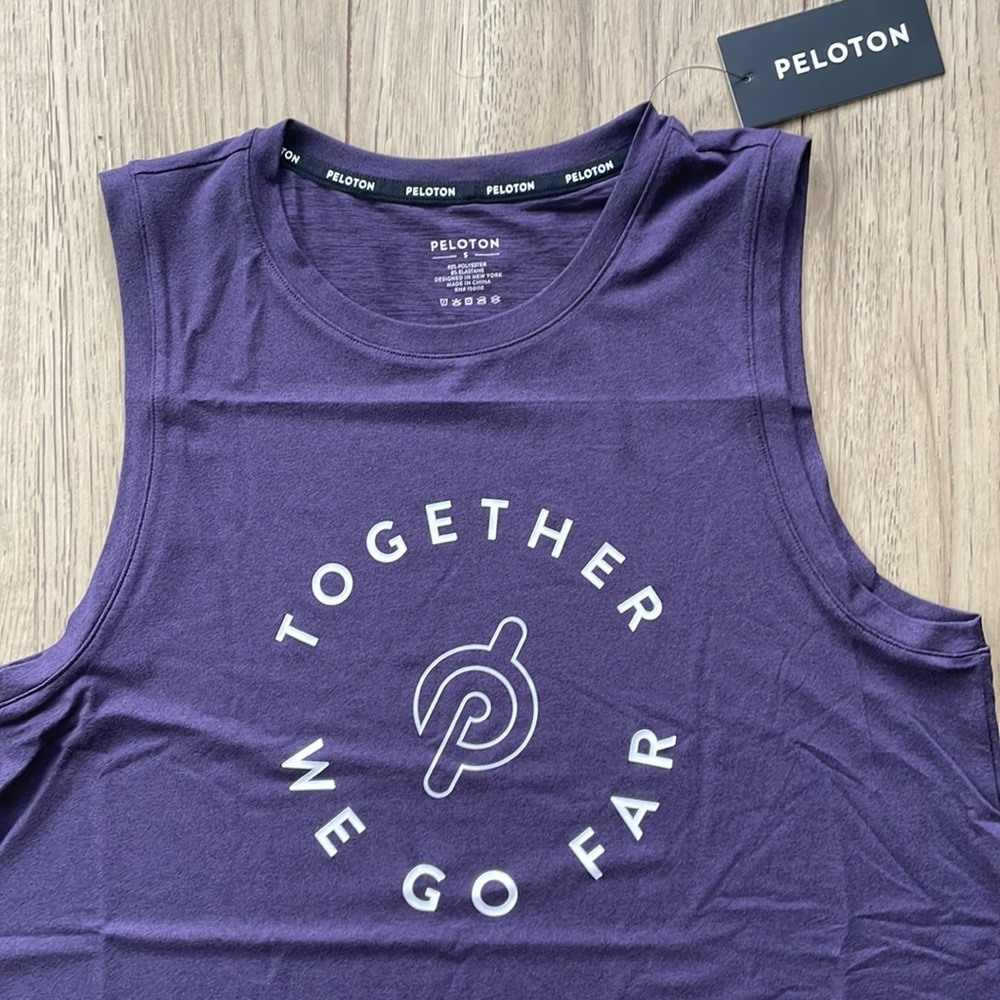 NWT Peloton Together We Go Far Purple Tank Top Women’s Small Activewear